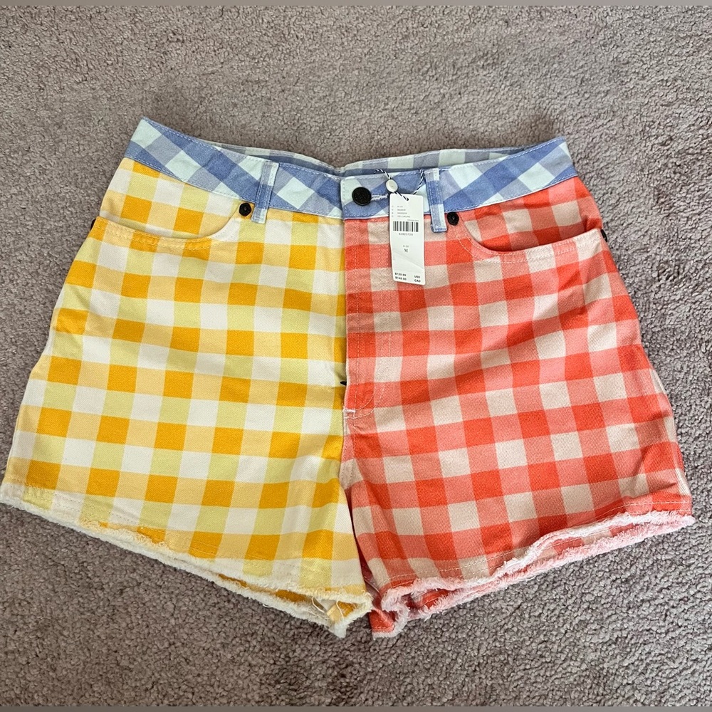Farm Rio Gingham Plaid Shorts size Medium NWT